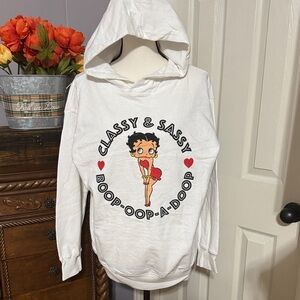 Betty Boop Classy & Sassy Women's White Hoodie